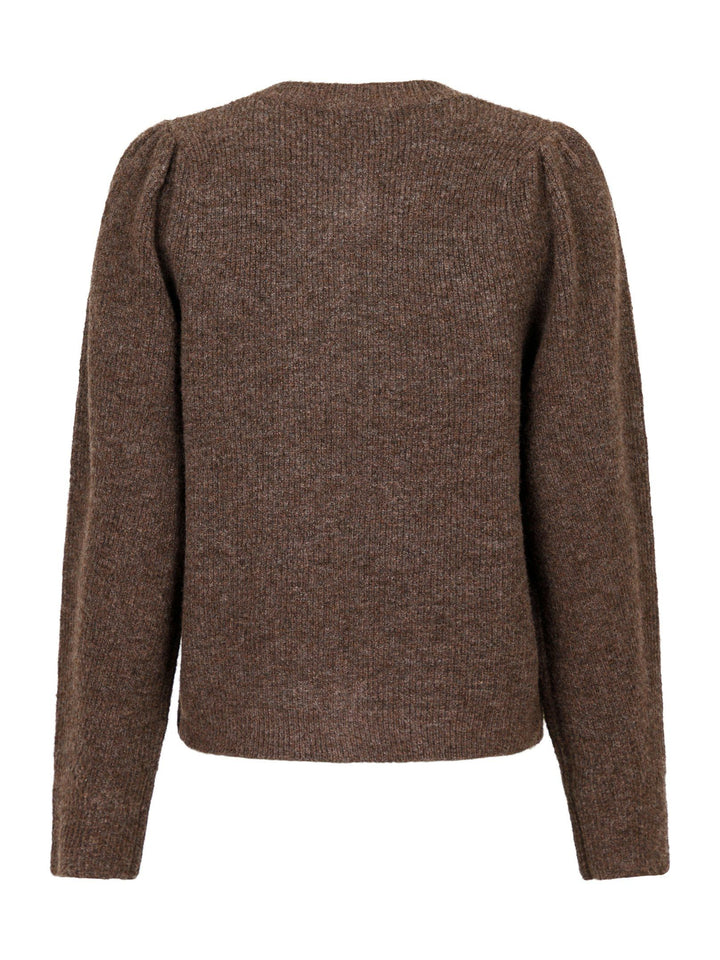 Neo Noir - Nuna Knit Cardigan - Brown Melange