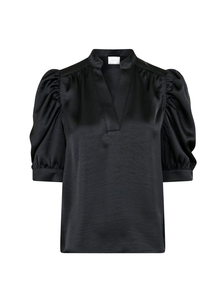Neo Noir - Roella Heavy Sateen Blouse - Black