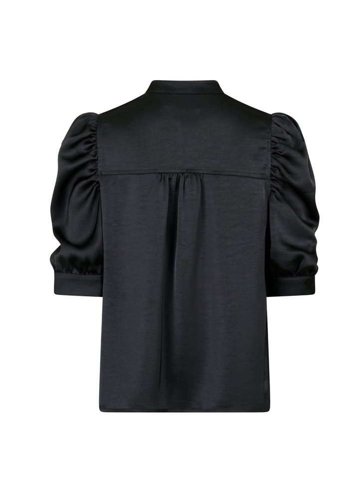 Neo Noir - Roella Heavy Sateen Blouse - Black