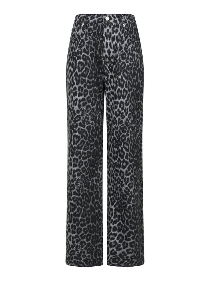 Neo Noir - Simona Leopard Jeans - Grey