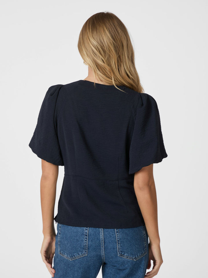 Neo Noir - Irina Structure Blouse - Navy