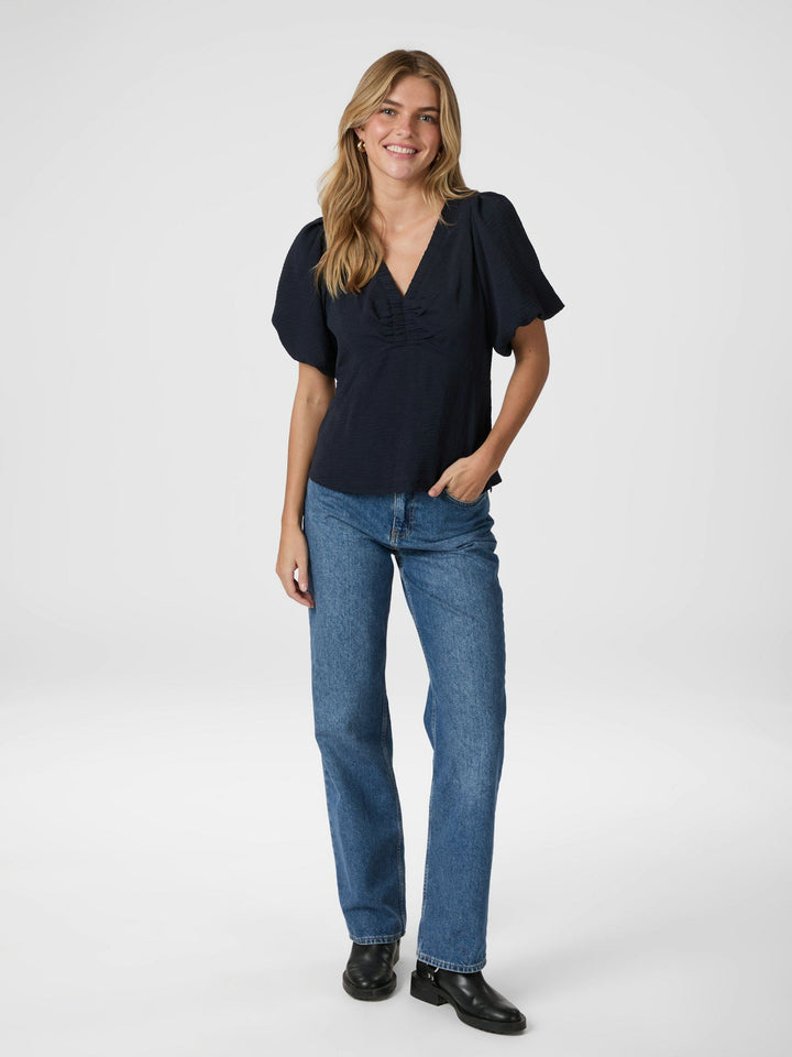 Neo Noir - Irina Structure Blouse - Navy