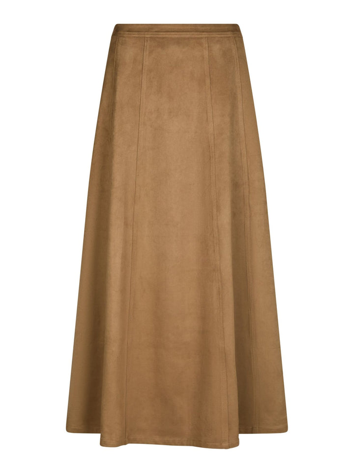 Neo Noir - Raya Faux Suede Skirt - Cognac