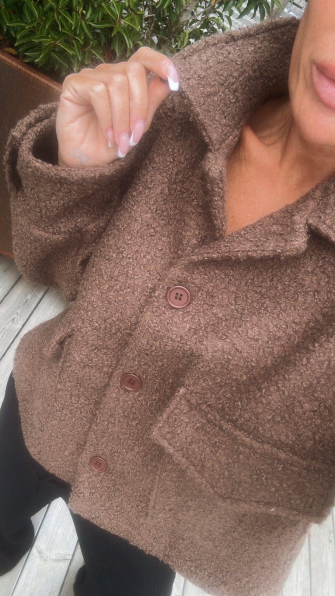 TEDDY - Fluffy Teddy Jacket - Soft Brown