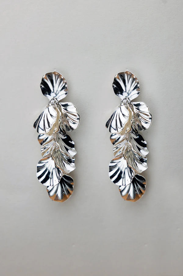 BOW 19 - Shell Leaf earring - Silver
