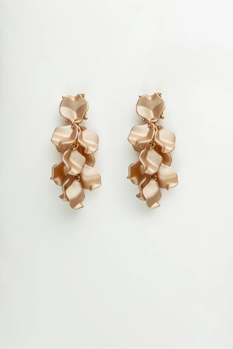 BOW 19 - Mini Leaf earring - Pearl Nougat