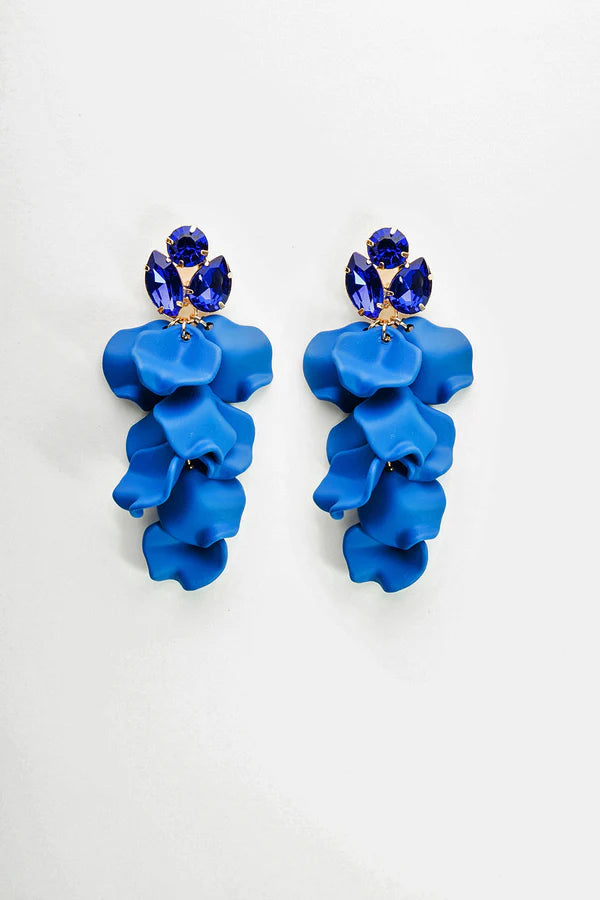 BOW 19 - Leaf Stone earring - Sky Blue