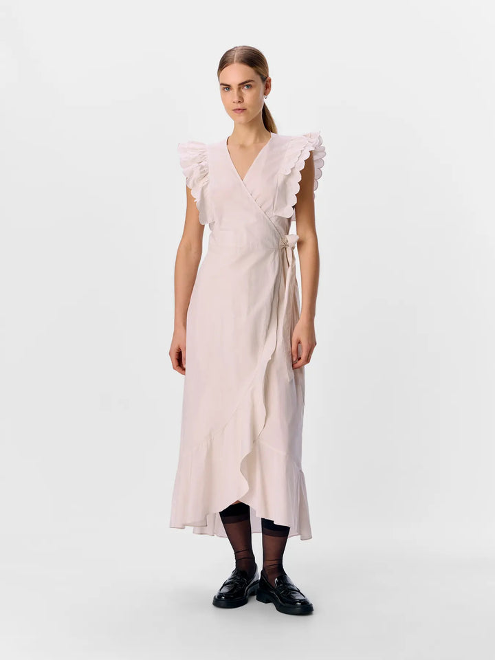 HOPE PAPAYA - Wrap Dress - White Sand