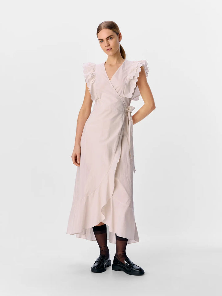 HOPE PAPAYA - Wrap Dress - White Sand
