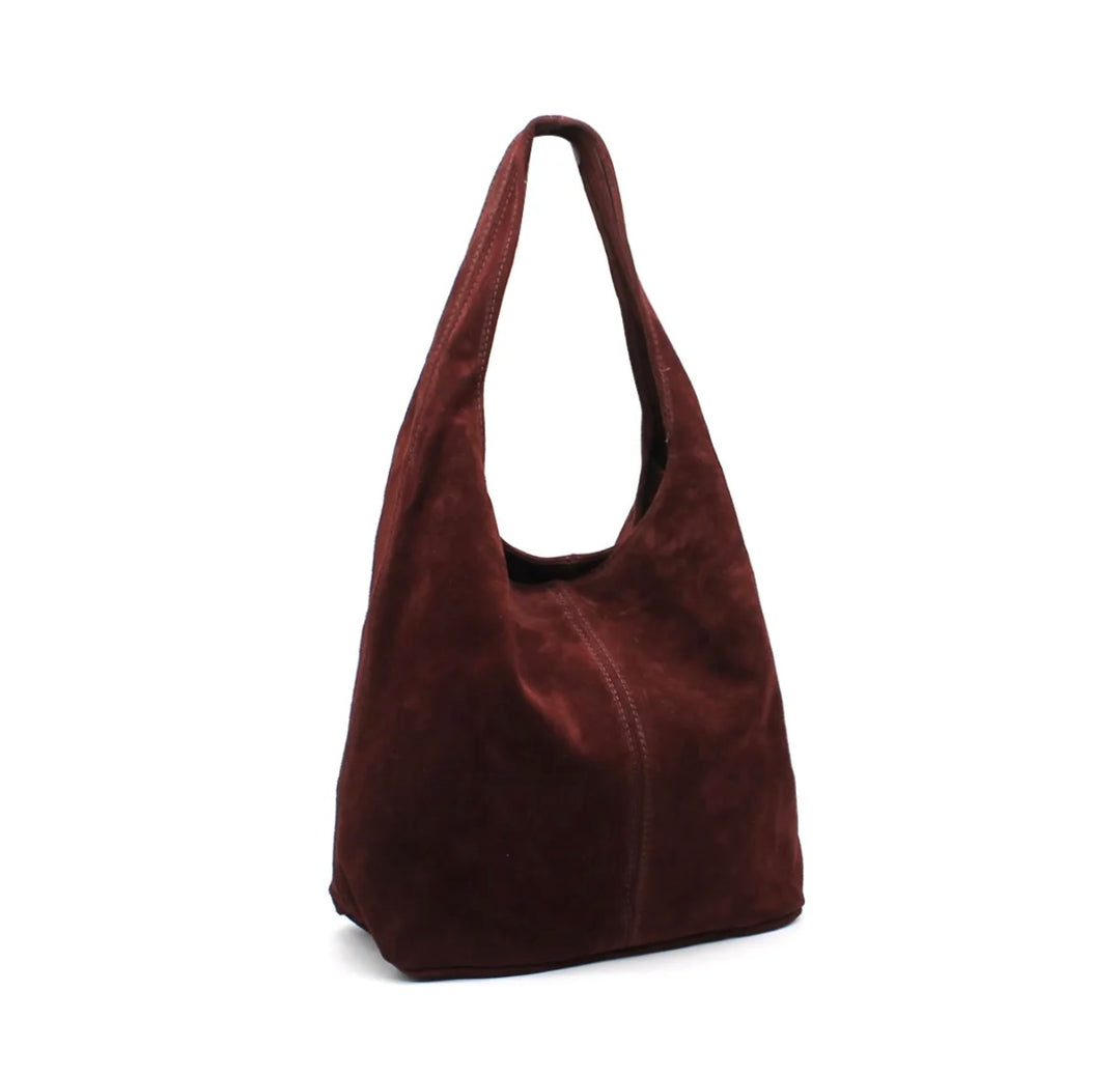 KELLY - Sack bag i Mocka - Burgundy