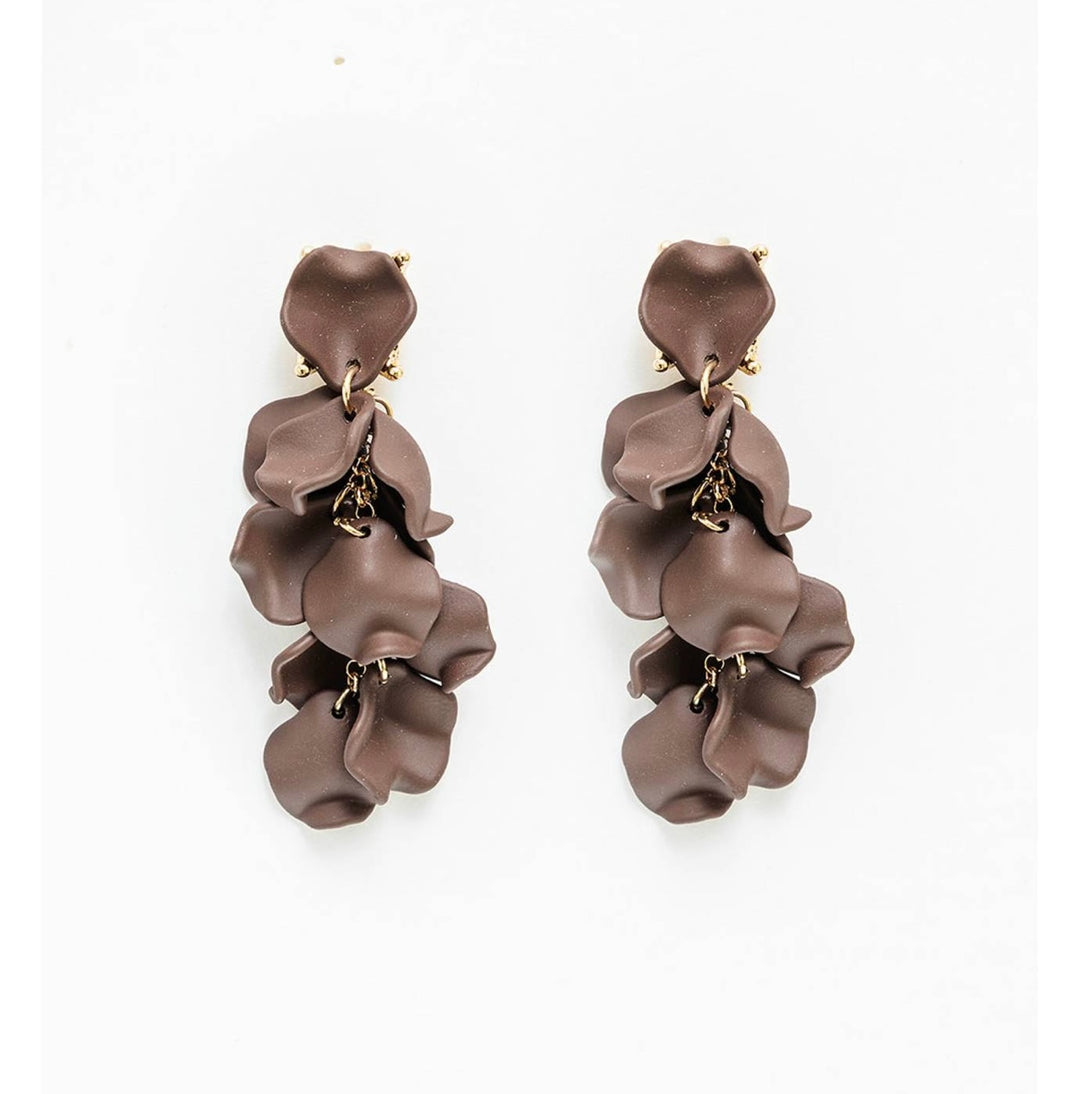 BOW 19 - Mini Leaf earring - Brown