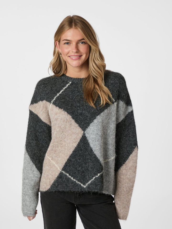 Neo Noir - Inga fluffy knit blouse
