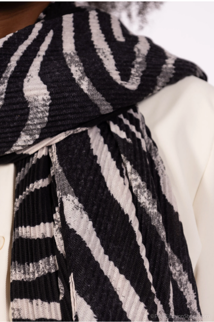 EMMA - Sjal/Halsduk - Zebra Black