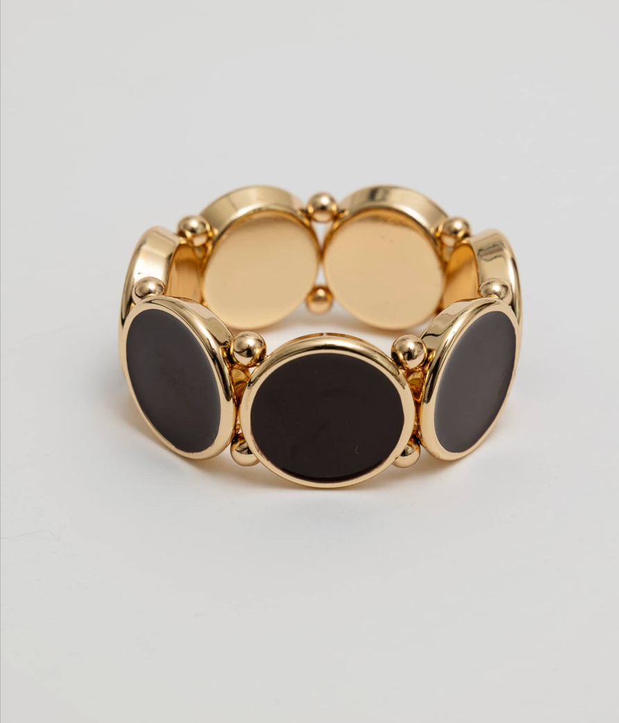 BOW 19 - Ava Elastic Bracelet - Guld/Brun