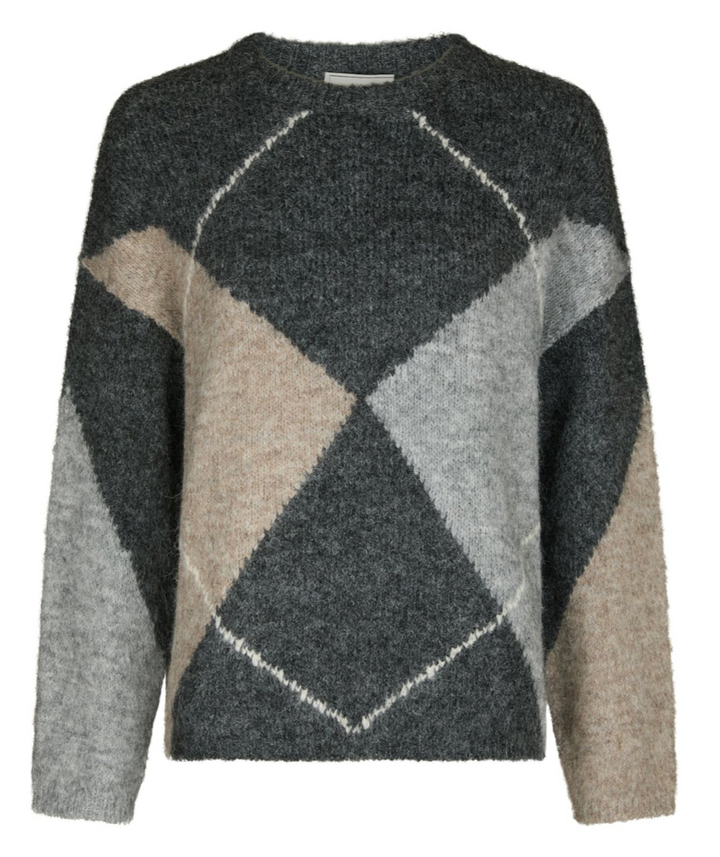 Neo Noir - Inga fluffy knit blouse