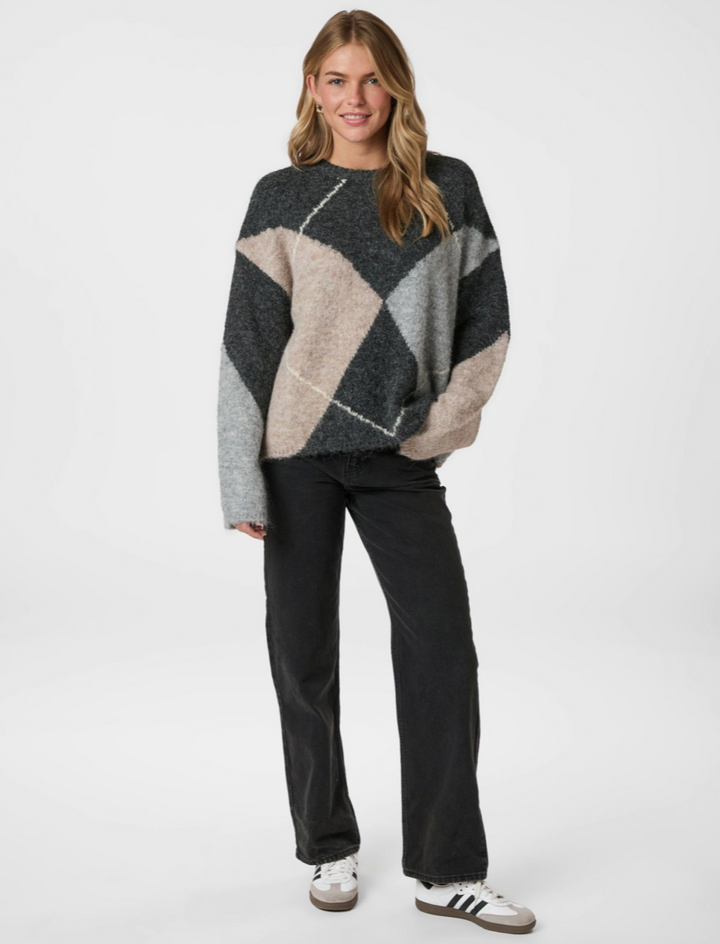 Neo Noir - Inga fluffy knit blouse