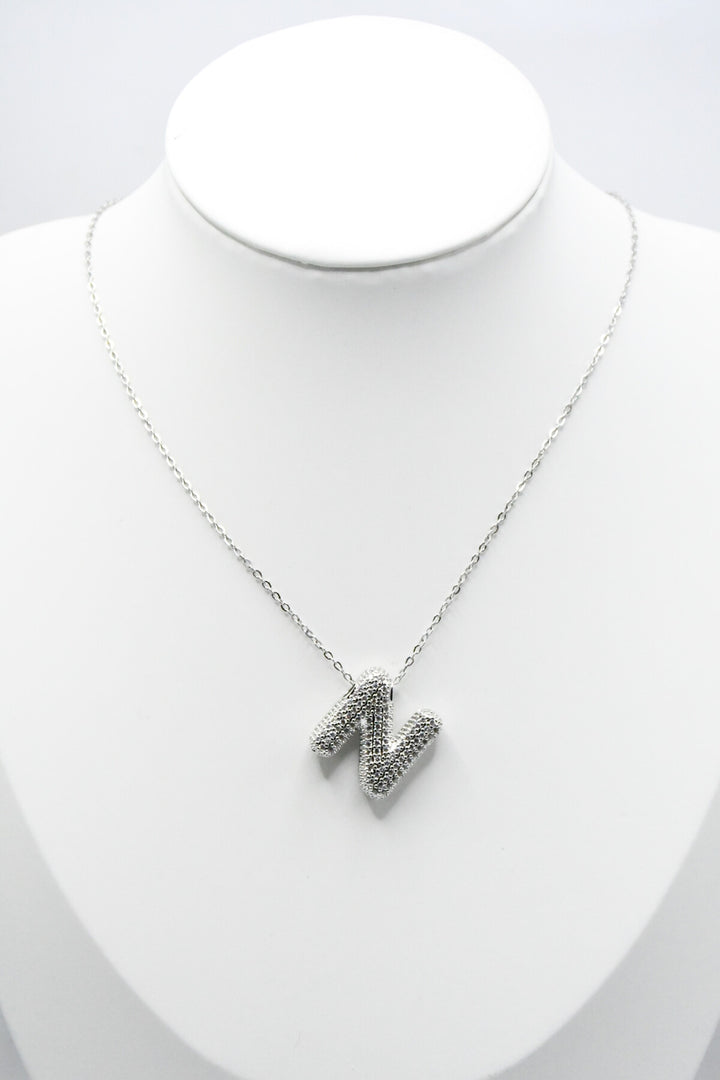 LETTERS - N - Halsband - Silver