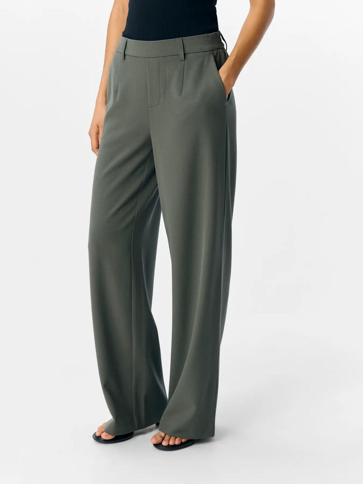 LISA Wide - Suit Pants - Armygreen