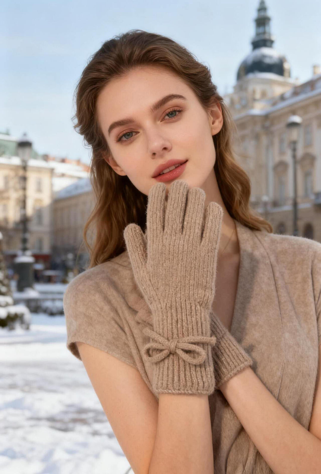 VALERIE - Gloves - Camel