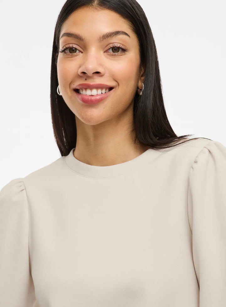 REFLECT - 3/4 Sweatshirt - Super Light Natural Melange