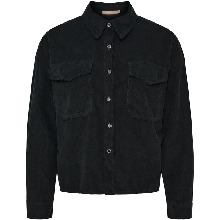 BIRDIE - Kort Oversized skjorta - Black