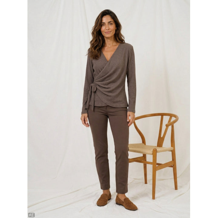 MARTA - Talina Knit Top - Brown glitter