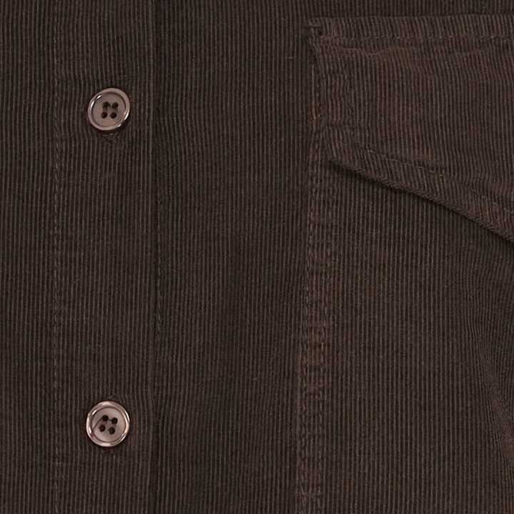 BIRDIE - Kort Oversized skjorta - Brown
