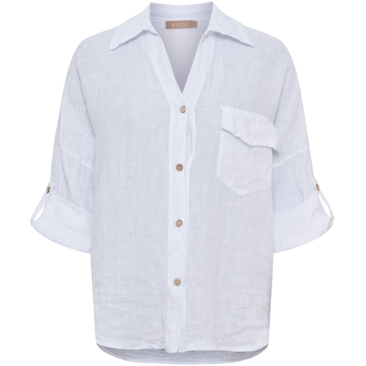 MARTA - Daria Linne Shirt - White