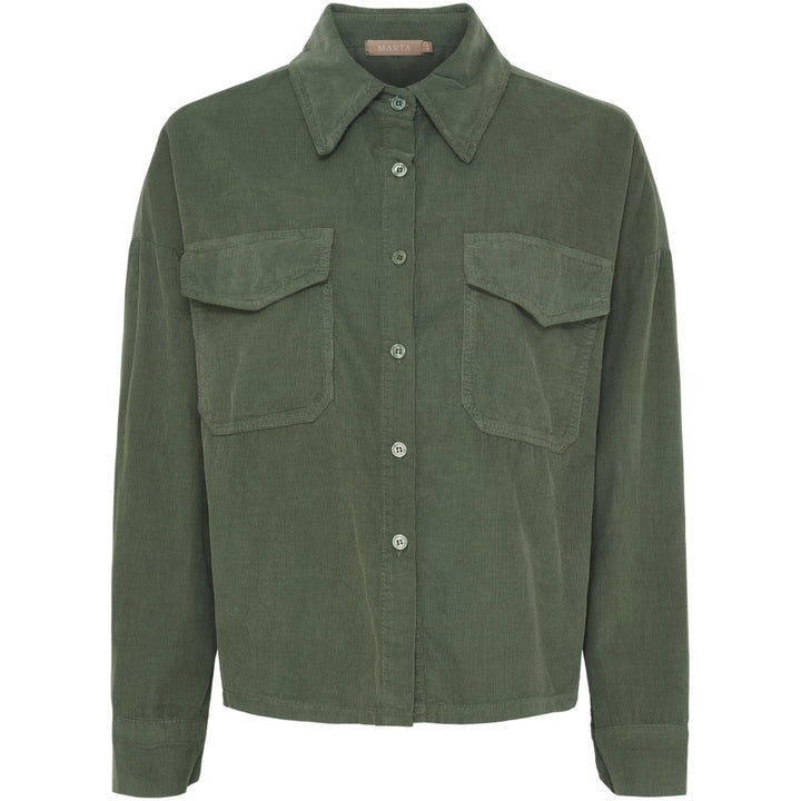 BIRDIE - Kort Oversized skjorta - Army