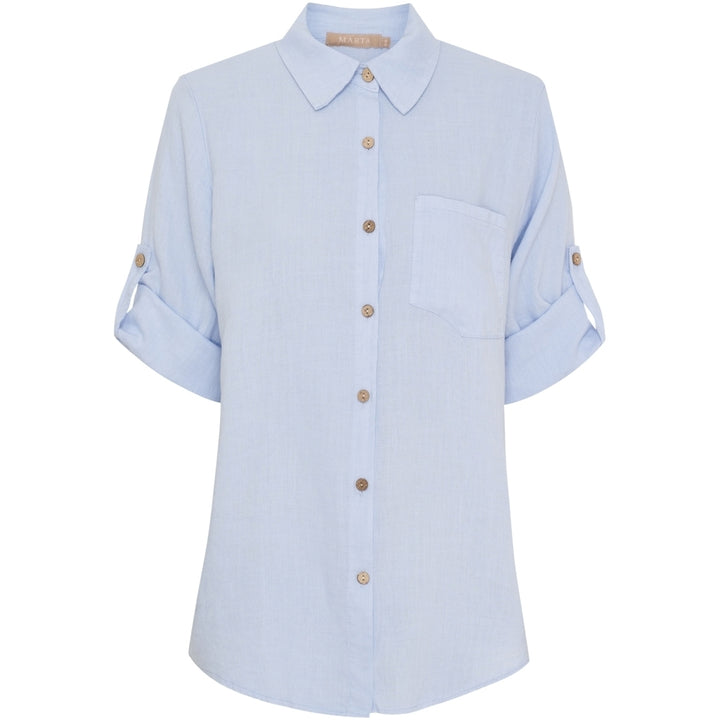 MARTA - Kiara - Linne Shirt - Light Blue