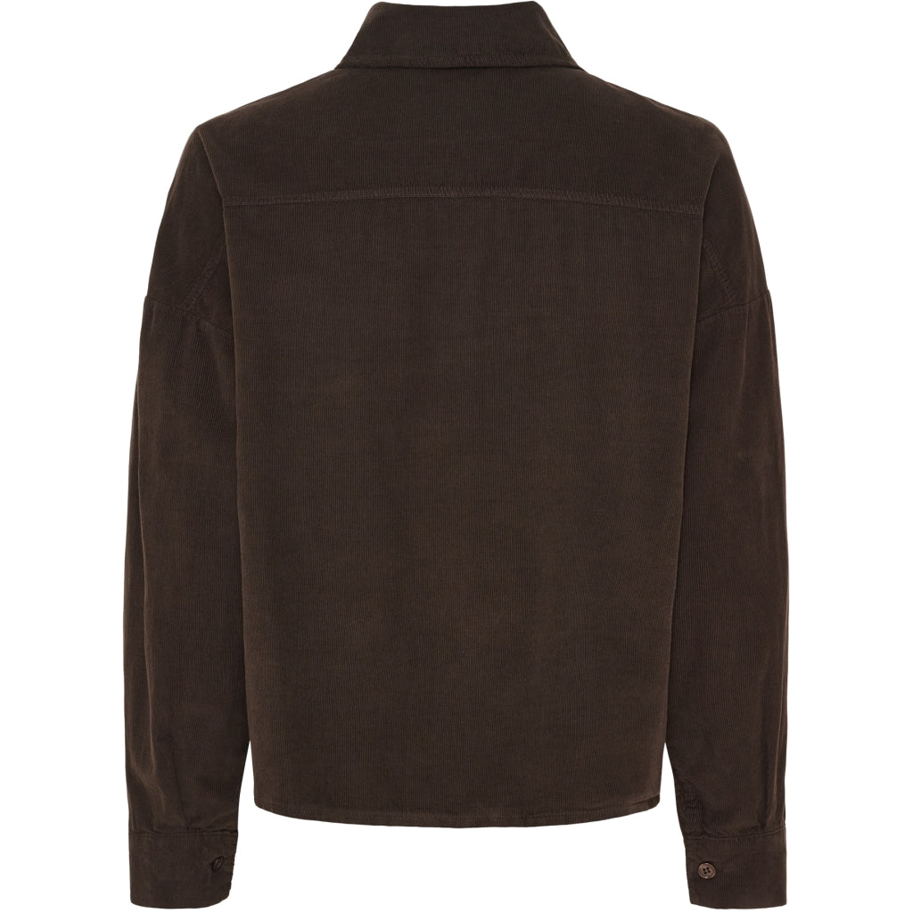 BIRDIE - Kort Oversized skjorta - Brown