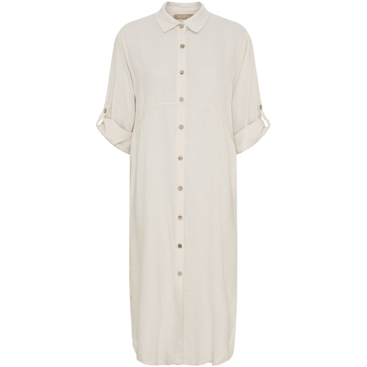 MARTA - Violetta Linne Dress - Sabbia