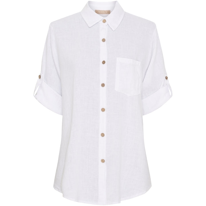 MARTA - Kiara - Linne Shirt - White