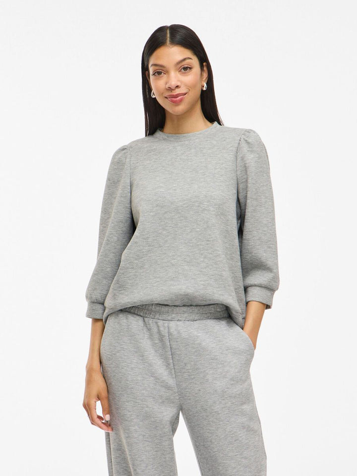 REFLECT - 3/4 Sweatshirt - Light Grey Melange