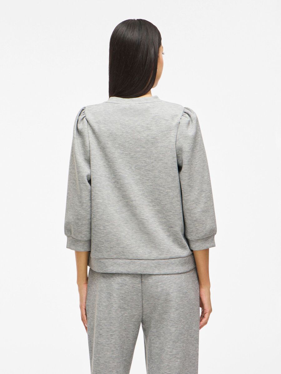 REFLECT - 3/4 Sweatshirt - Light Grey Melange