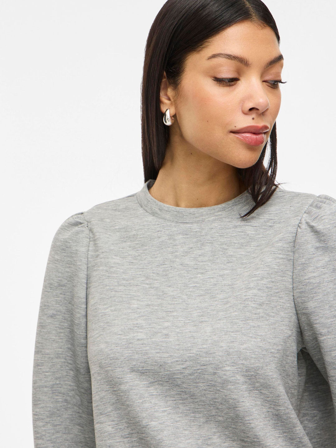 REFLECT - 3/4 Sweatshirt - Light Grey Melange