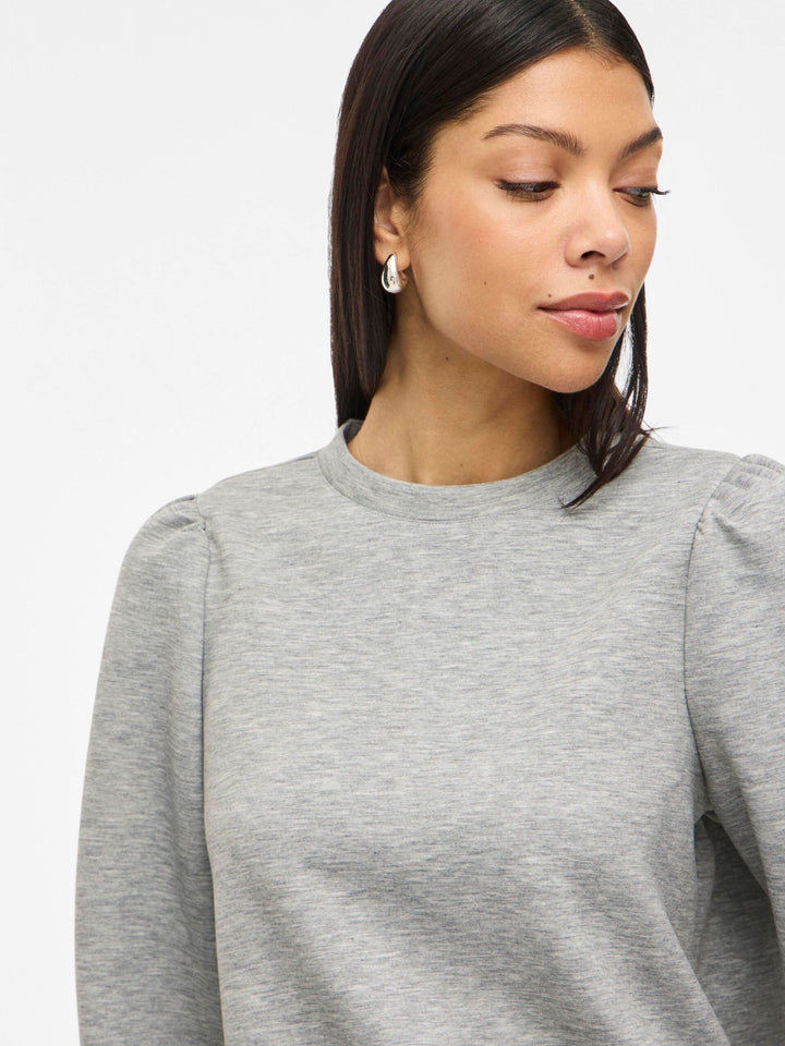 REFLECT - 3/4 Sweatshirt - Light Grey Melange
