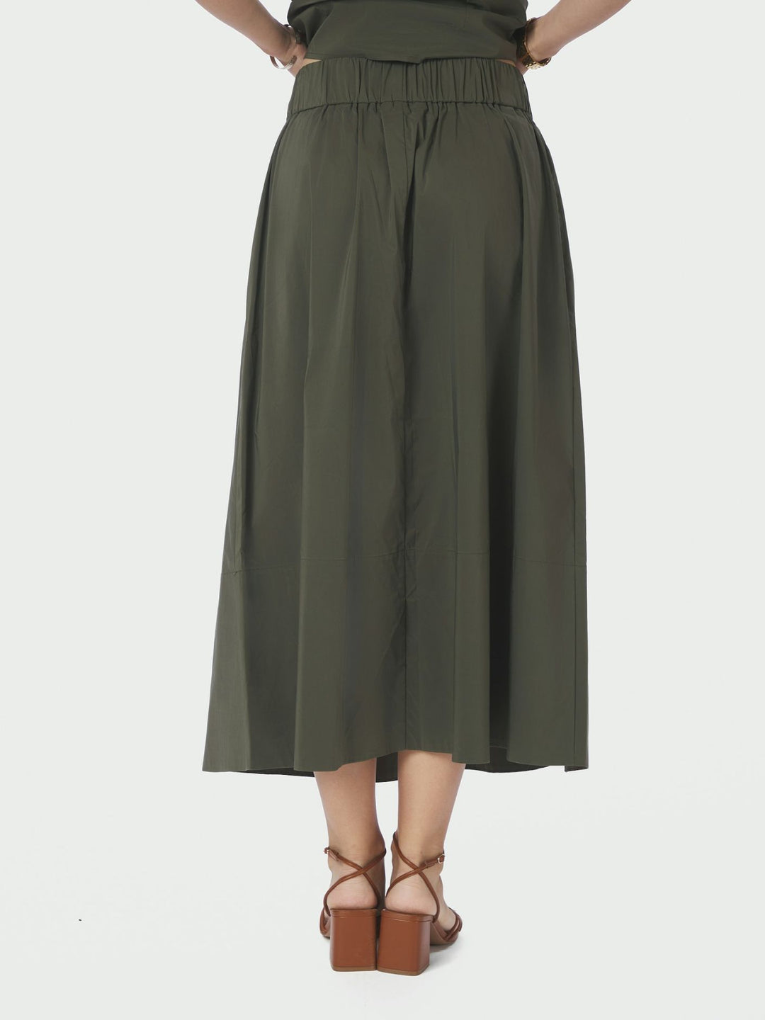 Neo Noir - Yara Poplin Skirt - Army