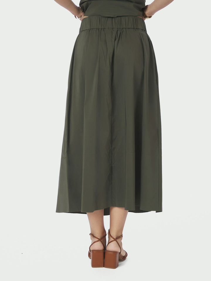 Neo Noir - Yara Poplin Skirt - Army