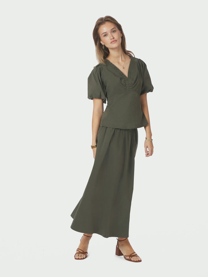 Neo Noir - Yara Poplin Skirt - Army