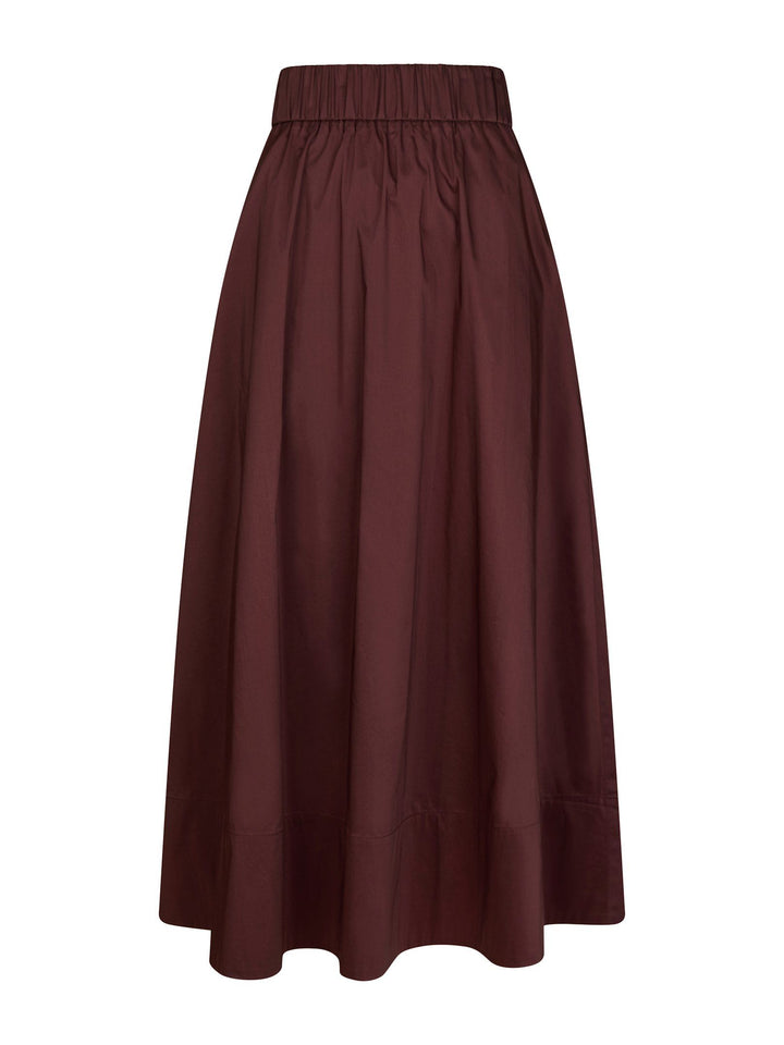Neo Noir - Yara Poplin Skirt - Burgundy
