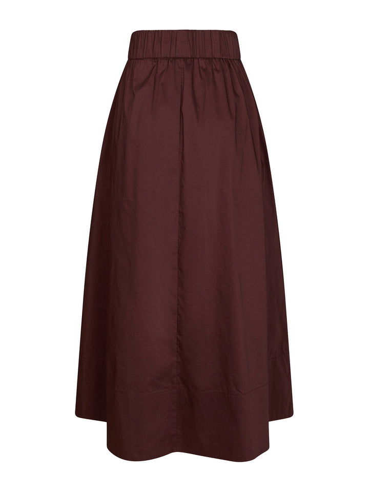 Neo Noir - Yara Poplin Skirt - Burgundy