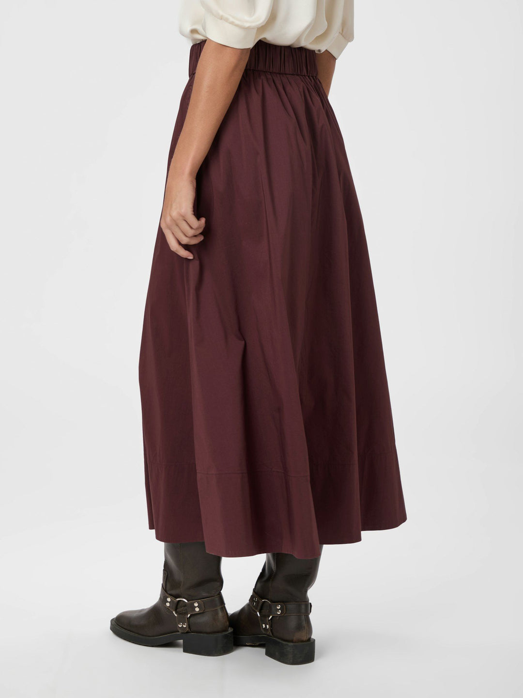 Neo Noir - Yara Poplin Skirt - Burgundy