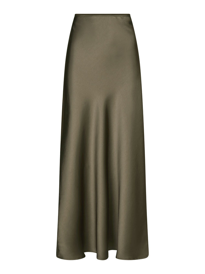 Neo Noir - Vicky Heavy Sateen Skirt - Cold Army