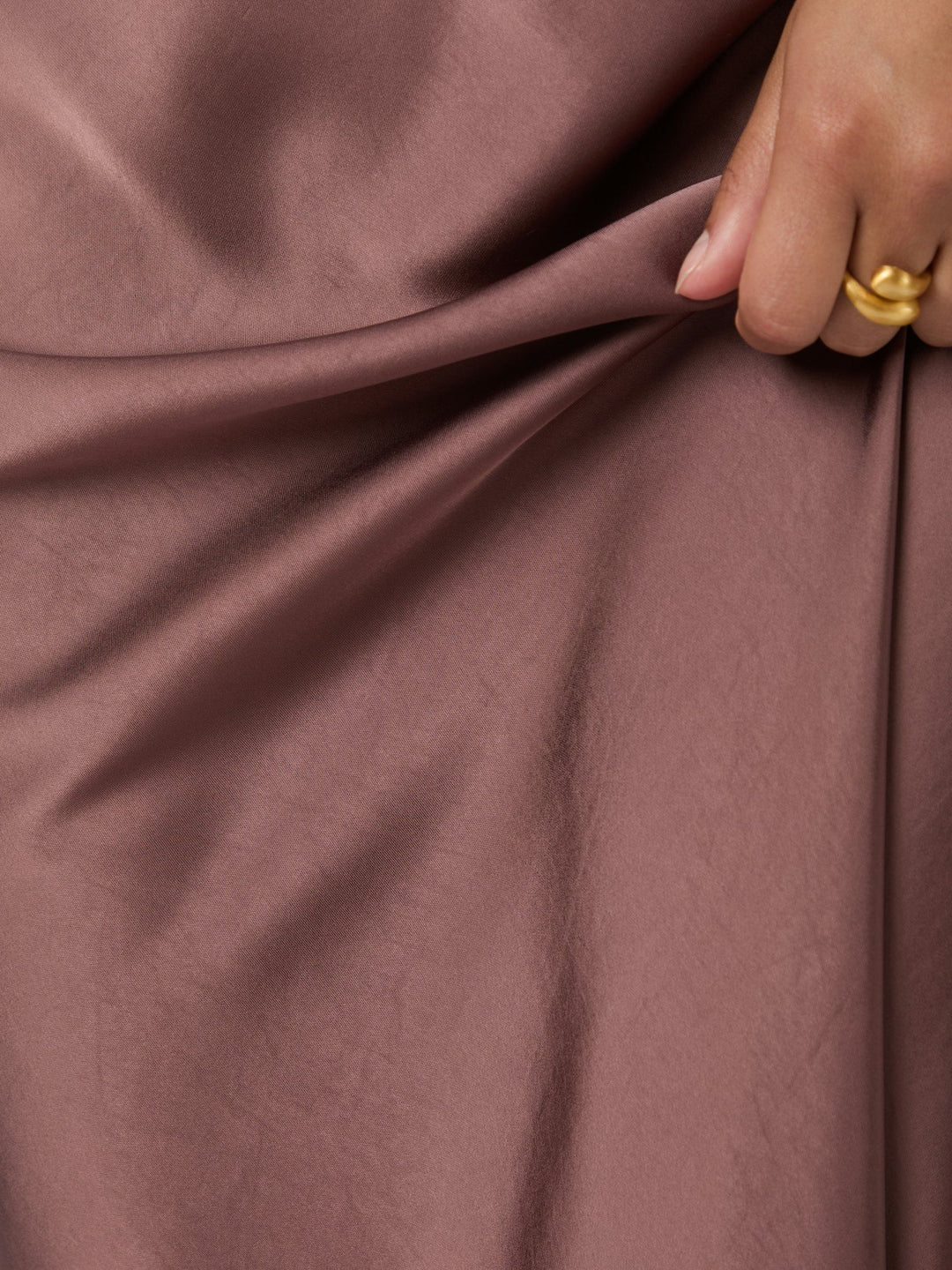 Neo Noir - Vicky Heavy Sateen Skirt - Dark Rose