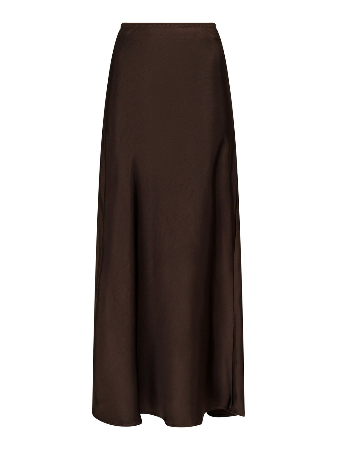 Neo Noir - Vicky Heavy Sateen Skirt - Dark Brown