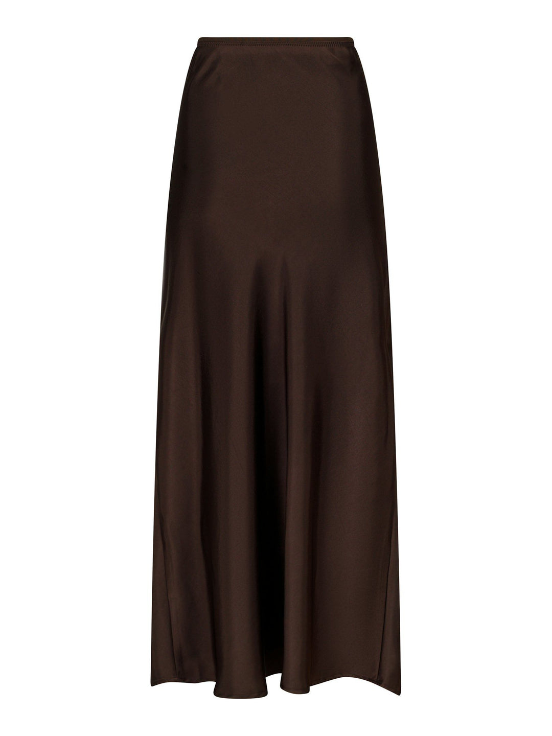 Neo Noir - Vicky Heavy Sateen Skirt - Dark Brown