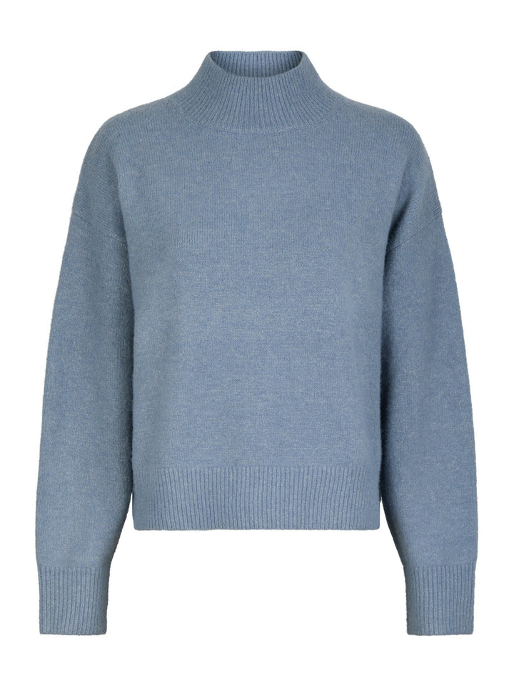 Neo Noir - Paulina Knit Blouse - Smoked Blue