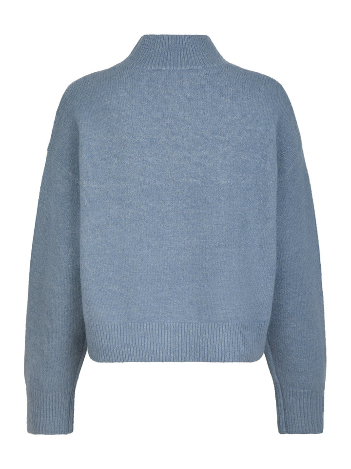 Neo Noir - Paulina Knit Blouse - Smoked Blue