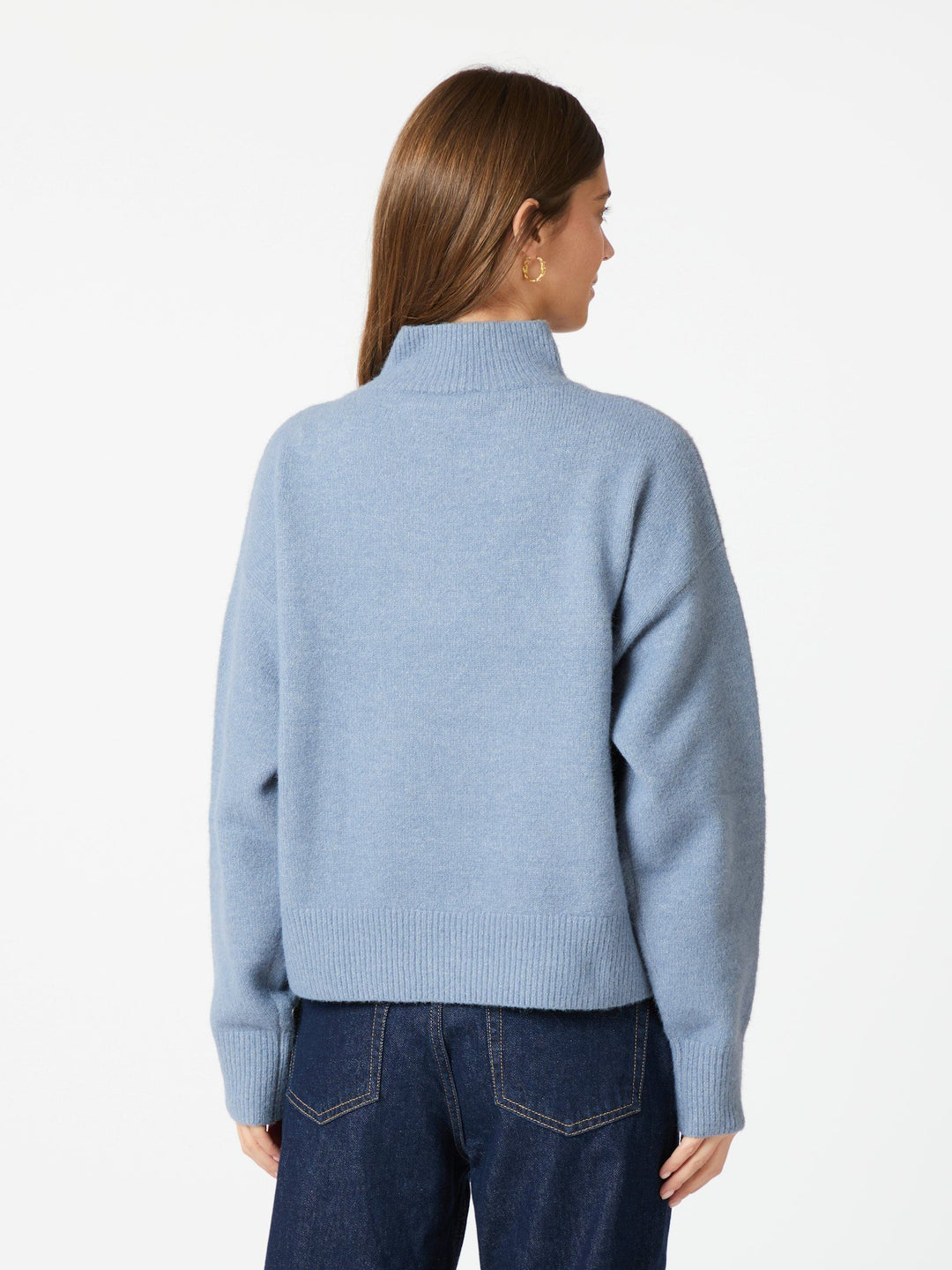 Neo Noir - Paulina Knit Blouse - Smoked Blue